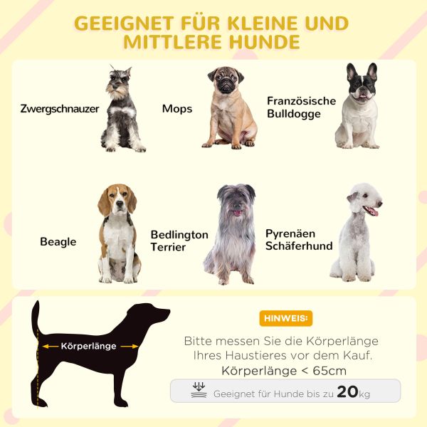 PawHut Hundehütte Hundehaus mit Balkon Erhöhtes Kleintierhaus mit Treppe Fenster, D02-145V00LG