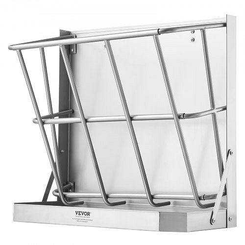 VEVOR 2-in-1-Heuraufe 610x297x584 mm, Futterautomat & -trog, Stahl, für Ziegen, Schafe, Pferde, Wandraufe mit Futterschale, SCWSQEHYBGSWCN87VV0