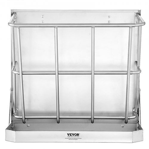 VEVOR 2-in-1-Heuraufe 610x297x584 mm, Futterautomat & -trog, Stahl, für Ziegen, Schafe, Pferde, Wandraufe mit Futterschale, SCWSQEHYBGSWCN87VV0